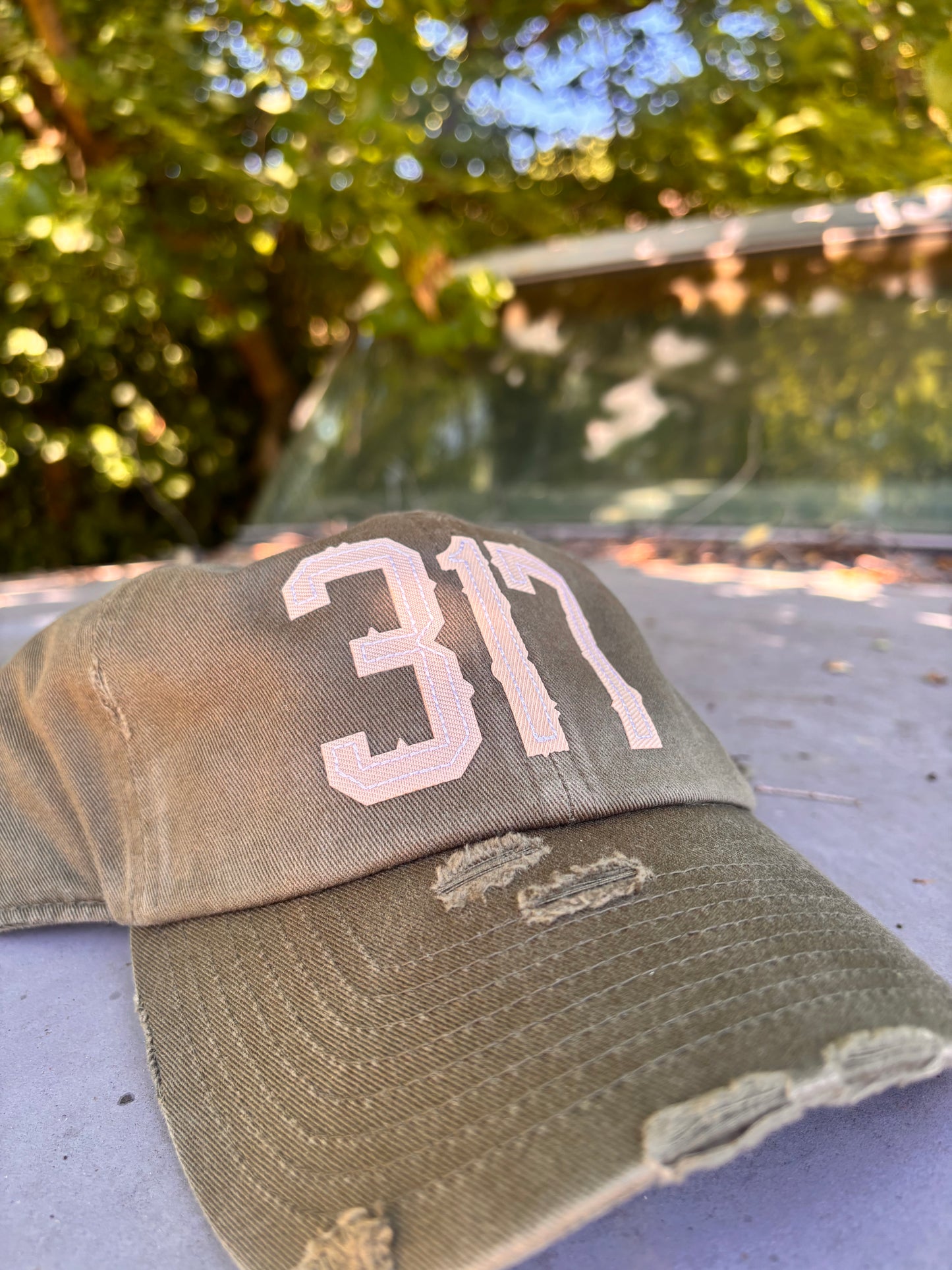 317 COTTON DISTRESSED DAD HAT