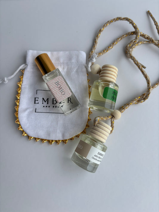 HOLIDAY MINI BOHO ROLLER AND CAR DIFFUSER SET