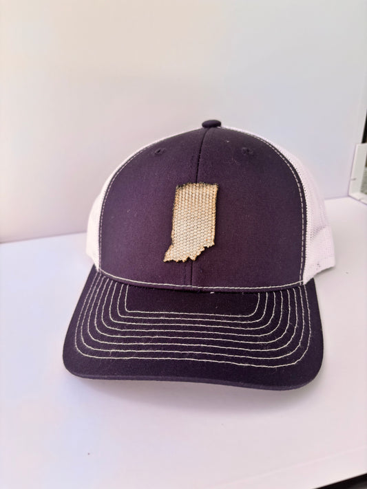 INDIANA STATE FIREHOSE PATCH SNAPBACK HAT