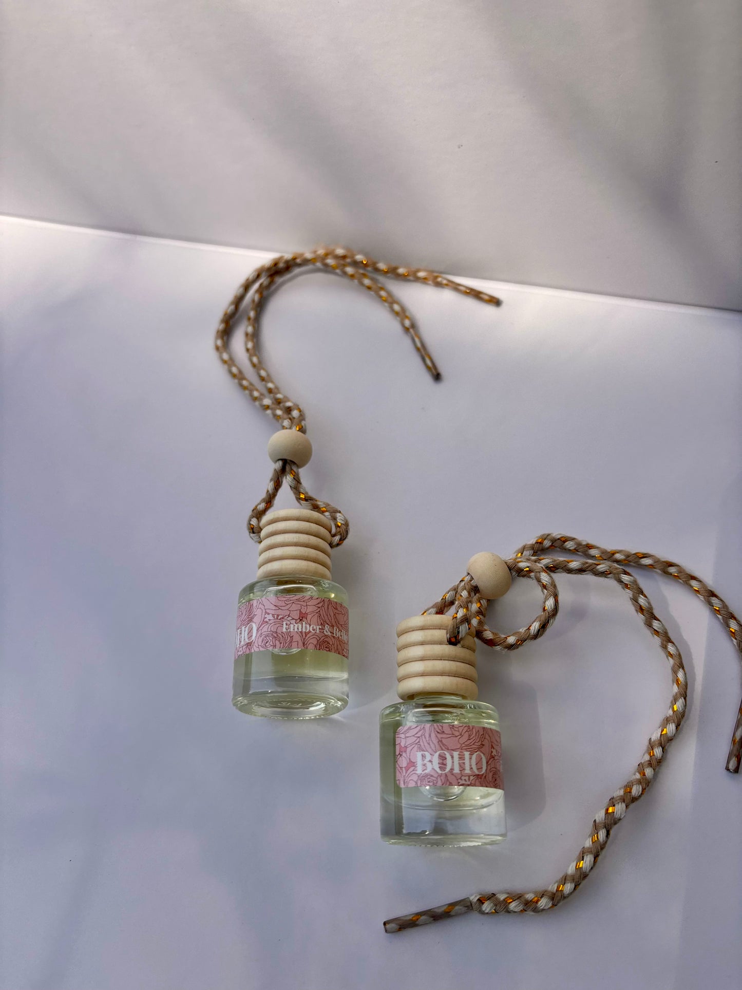 PEONY PRINT BOHO CAR DIFFUSER SET OF 2