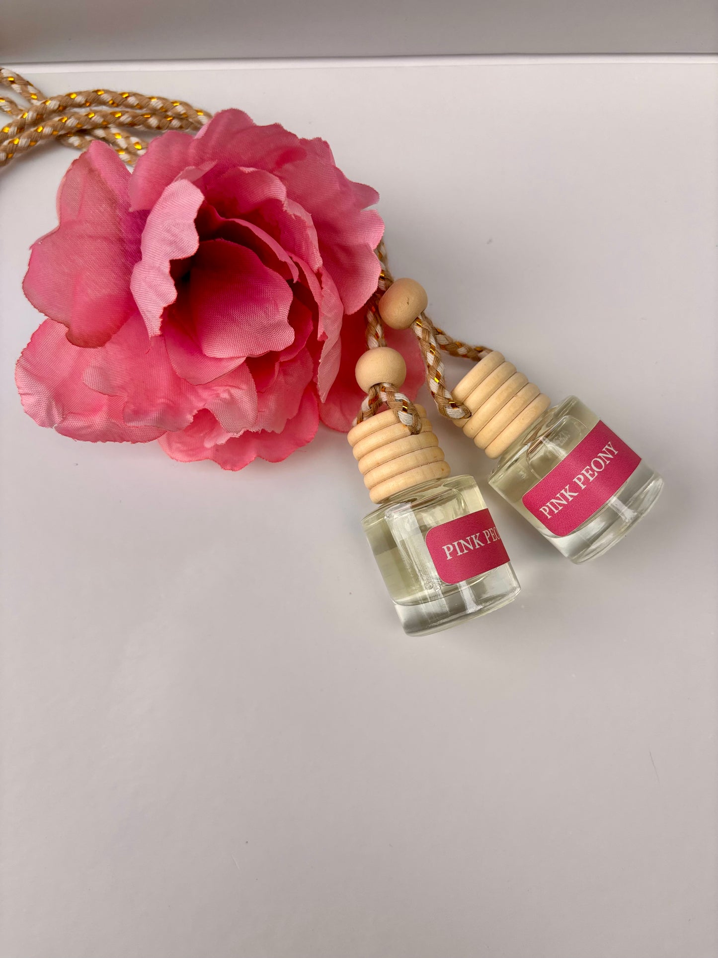 PINK PEONY CAR DIFFUSER (SET OF 2)