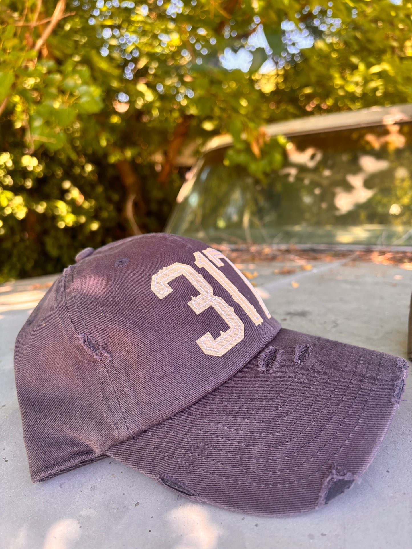 317 COTTON DISTRESSED DAD HAT