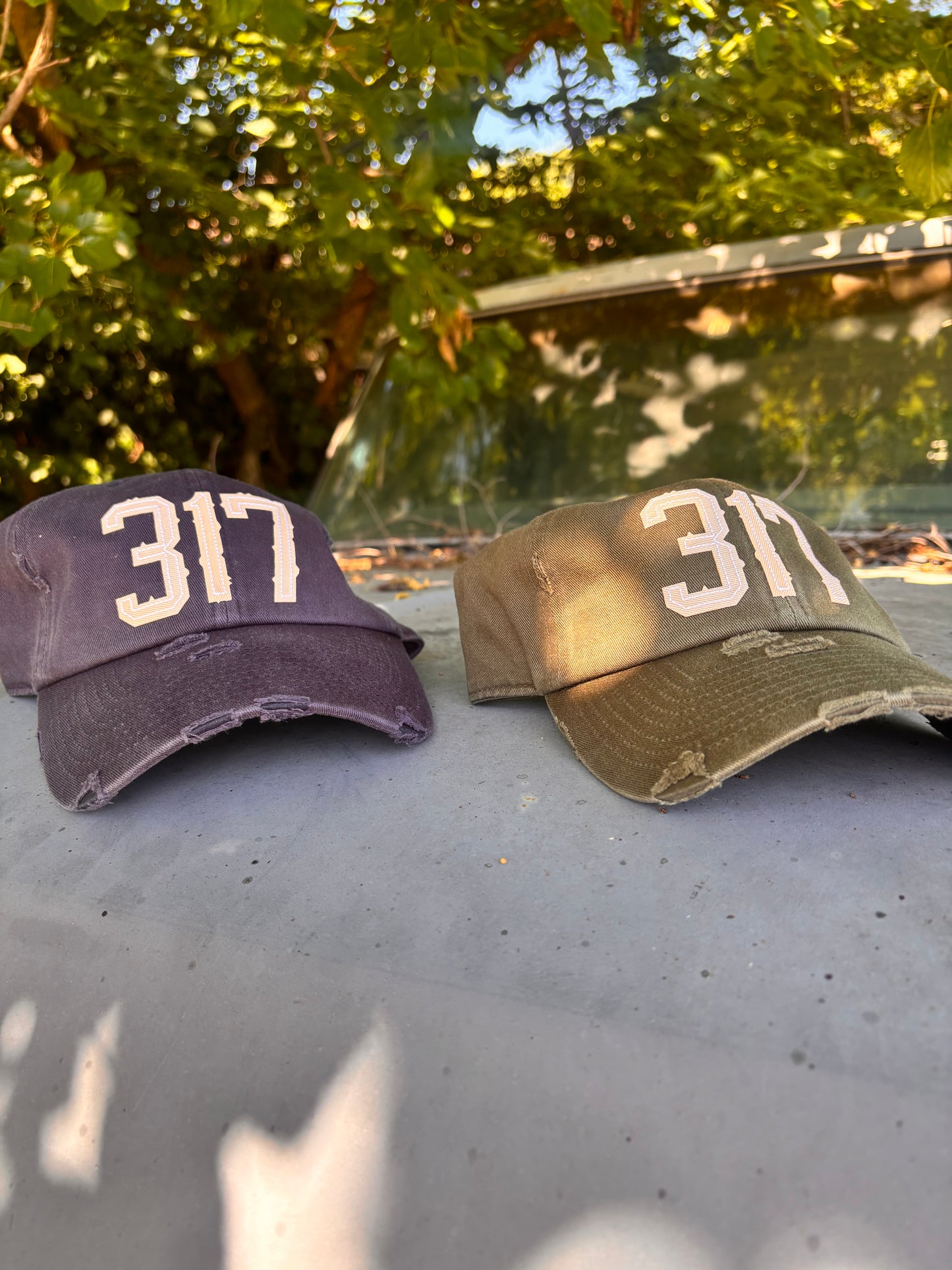 317 COTTON DISTRESSED DAD HAT