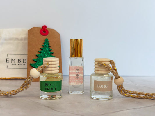 HOLIDAY MINI BOHO ROLLER AND CAR DIFFUSER SET