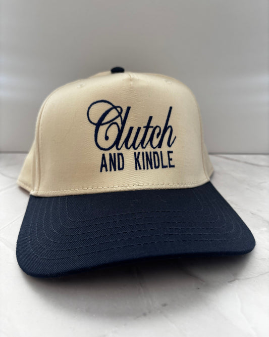 CLUTCH AND KINDLE EMBOIDERED HAT