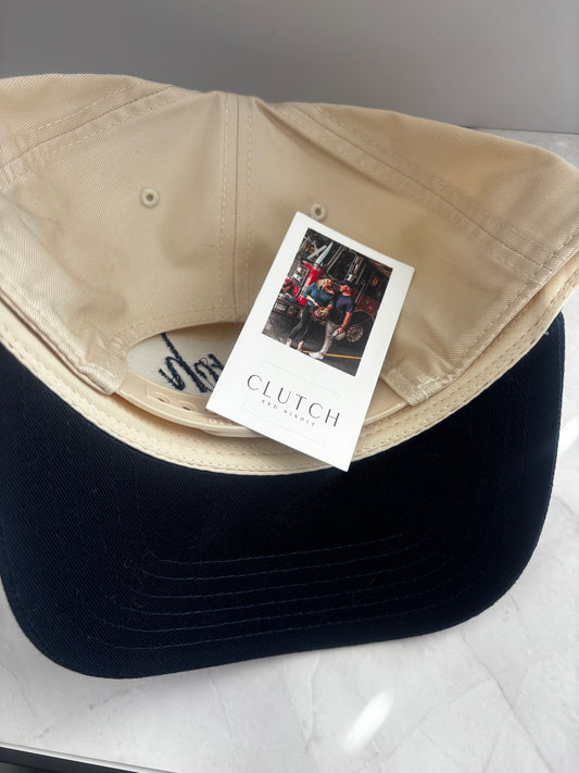 CLUTCH AND KINDLE EMBOIDERED HAT