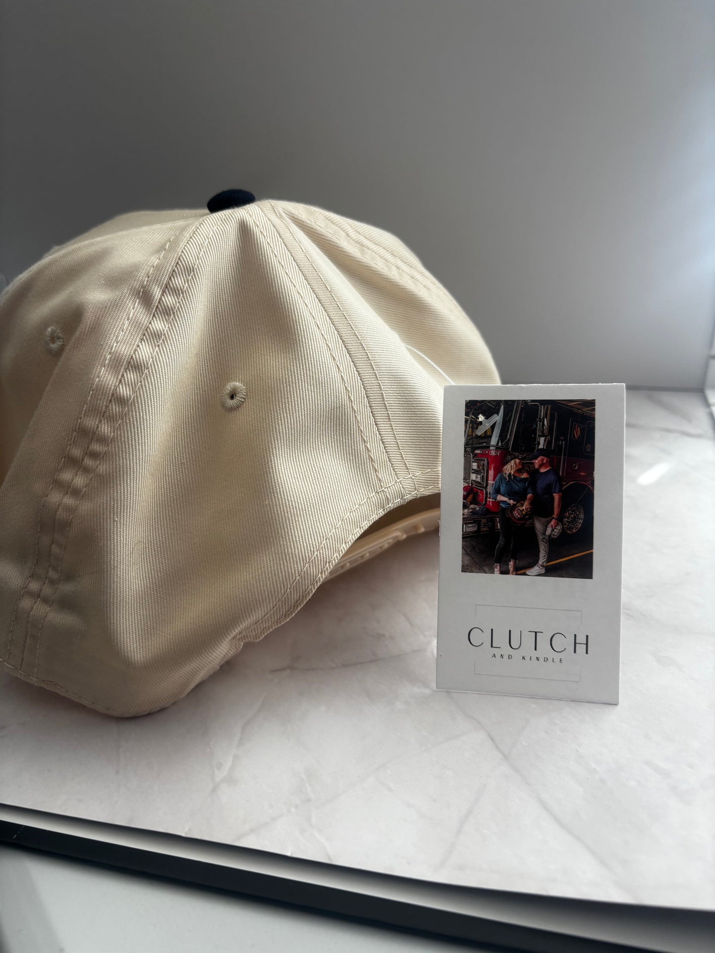 CLUTCH AND KINDLE EMBOIDERED HAT